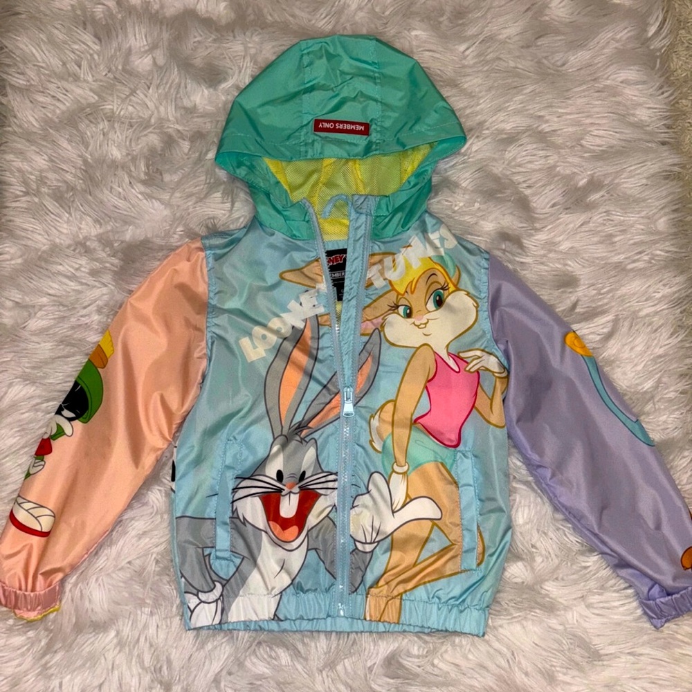 Looney tunes members only windbreaker for kids size 6